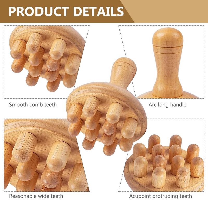 Wooden Massage Roller, Manual Muscle Relaxation Massaging Tool for Full Body Use, Handheld Manual Massager