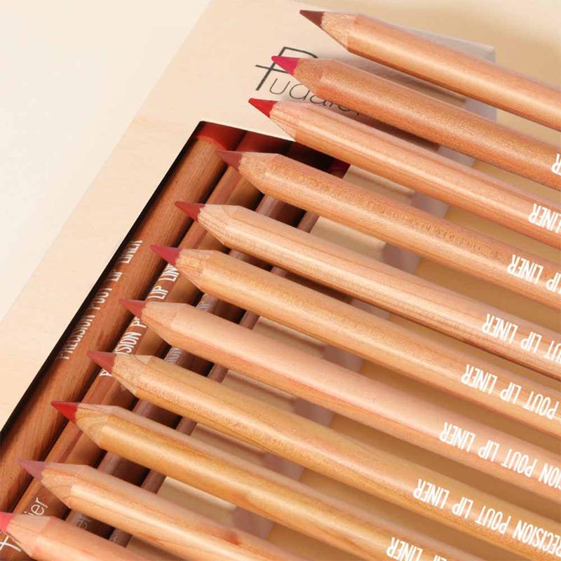 Long Lasting Lip Liner Pencil Set, 12pcs set Matte Lip Liner, Easy Coloring Lipstick Pen, Suitable for All Occasions Lip Makeup