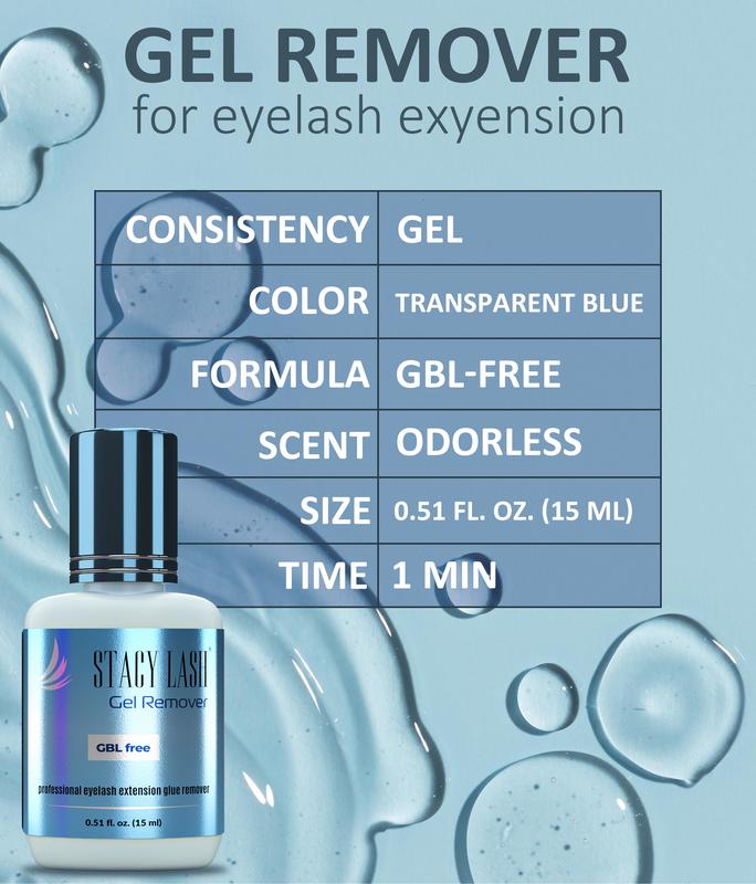 Lash Remover for Lash Extensions by Stacy Lash (0.51 fl.oz   15 ml) Eyelash Extension Remover   60 Sec Dissolution Lash Glue Remover   Professional Eyelash Remover for Extensions   Lash Tech Supplies