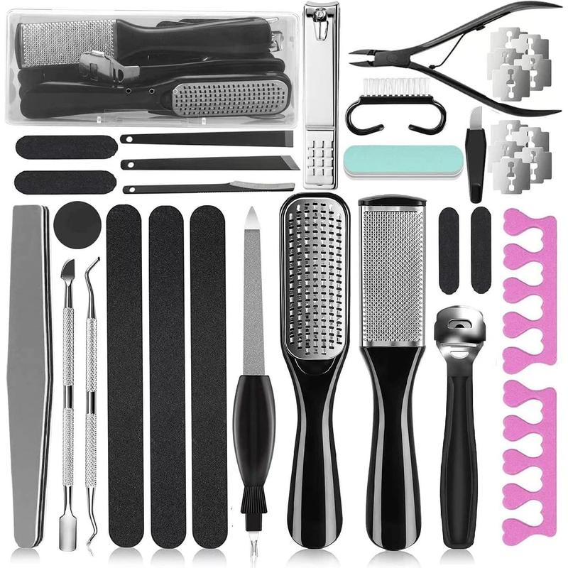 36 in 1 Pedicure Kit, Professional Pedicure Tools Foot Rasp Foot Dead Skin Remover for Home & Salon Care