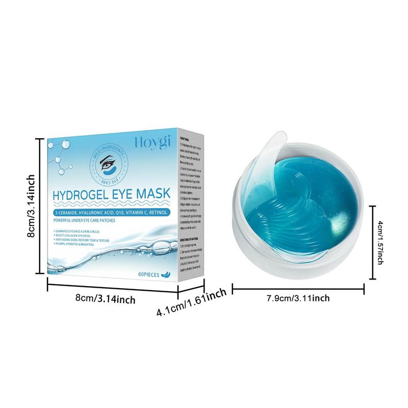 Hyaluronic Acid & Retinol Eye Mask, 60pcs box Moisturizing Eye Mask, Eye Care Product for Women & Men, Suitable for All Skin Types