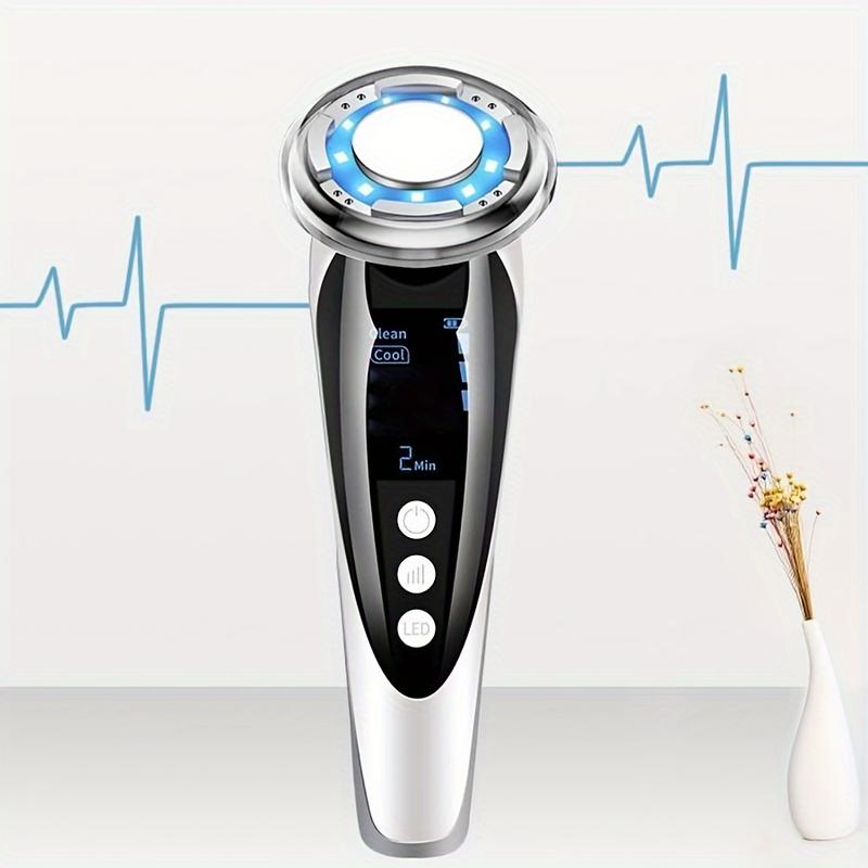 7-in-1 Women's Facial Massager Instrument , Hot and Cold Home Use Rechargeable Portable Beauty & Skincare Device