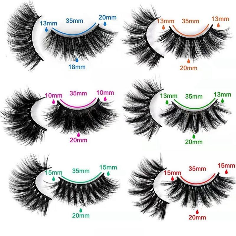 Lightweight Fluffy False Eyelashes, 30 Pairs Wispy Cat Eye Faux Lashes, Natural Curling Soft Strip Lashes, Full Volume Eyelash for Eyelashes Extensions, Summer Cosmetic Gift, Multi-layer Eyelashes