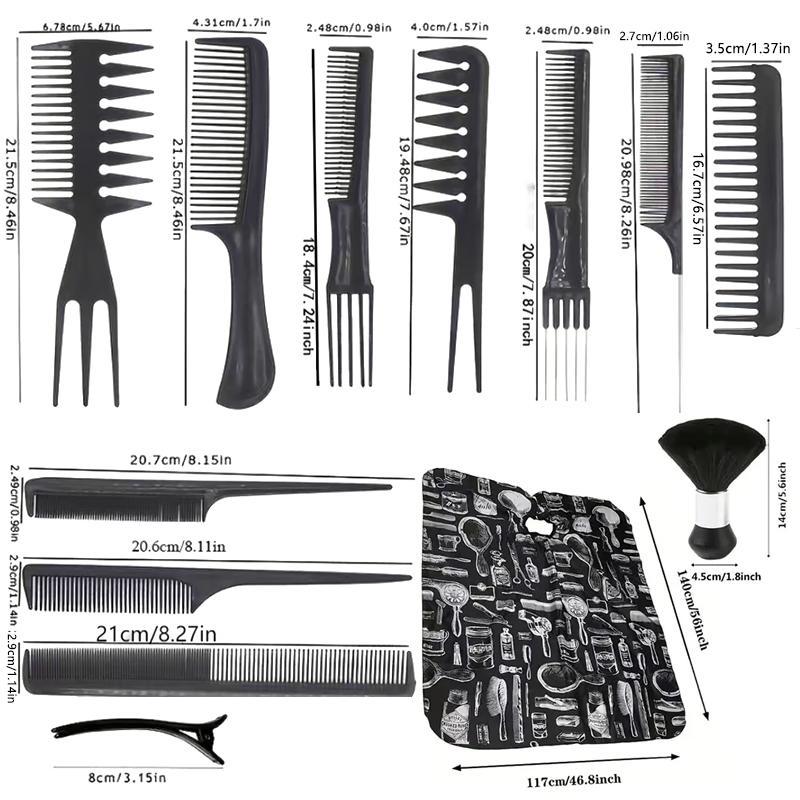 Hair Styling Tool Set for Christmas Gift, 22pcs set Hair Styling Cape & Comb & Clips & Brush Set, Professional Hair Styling Tools for Salon & Barber Shop