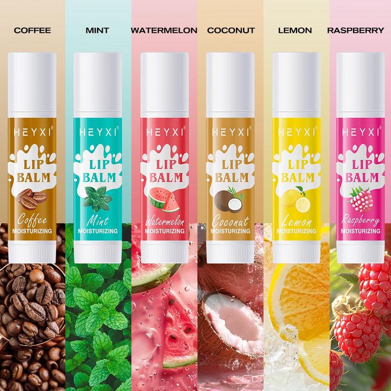 Fruit Flavor Lip Balm Set, Natural Glossy Moisturizing Lip Balm for Christmas Gift, Hydrating Lip Stick for Girls and Women All Skin Types