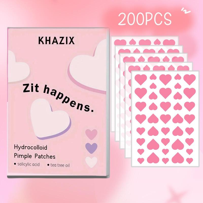 Hydrocolloid Acne Patches, 200pcs box Heart Shaped Acne Patch, Face Zit Patches, Acne Dots, Skin Care Products for Women & Men