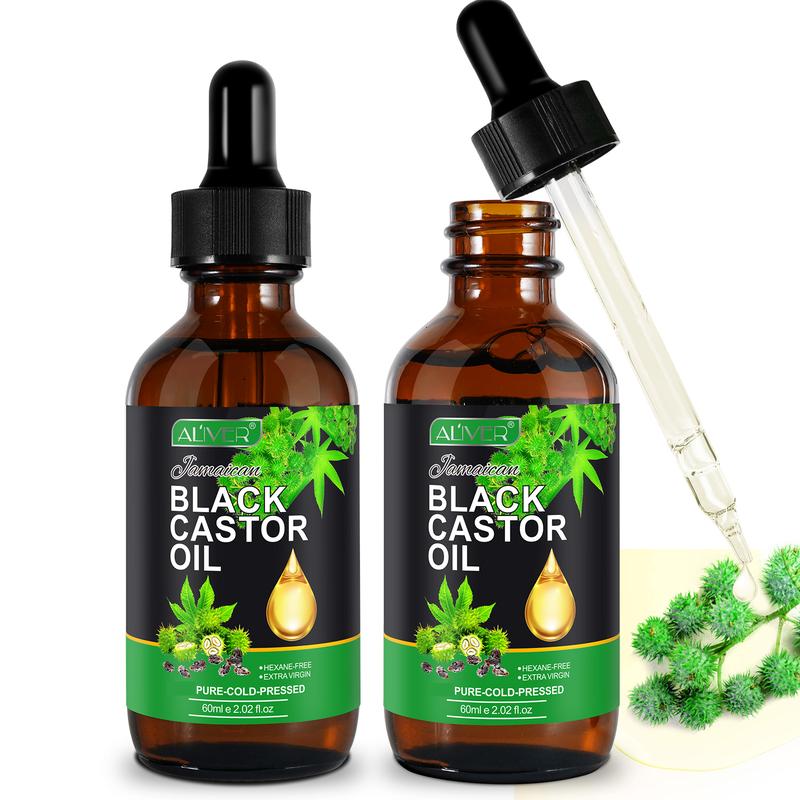 [LIVE-1] ALIVER Jamaican Black Castor Oil, Jamaican Castor Oil Organic Cold Pressed Unrefined, Castor Oil for hair&body 2.02 fl oz Haircare Comfort