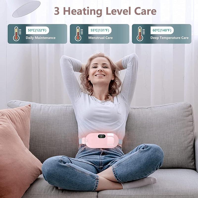 Portable Smart Heating Vibration Waist Belt, 4 Massage Modes Comfort Waist Belt, Adjustable Temperature Heating Uterus Care Warmer Belt, Personal Body Care Product, Electric Massager