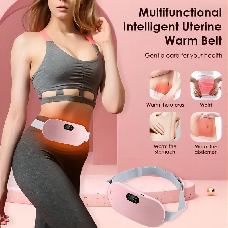 Portable Smart Heating Vibration Waist Belt, 4 Massage Modes Comfort Waist Belt, Adjustable Temperature Heating Uterus Care Warmer Belt, Personal Body Care Product, Electric Massager