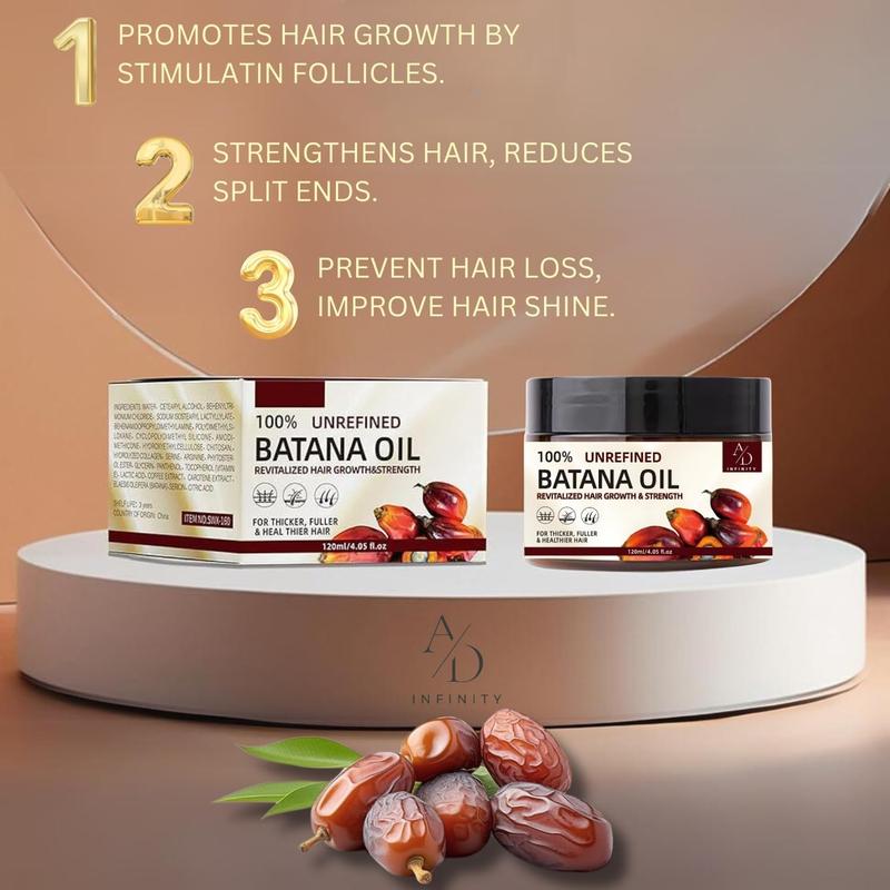 100% Unrefined Raw Batana Oil for Hair Growth Dr. Sebi Organic Pure from Honduras with Keratin, Coffee Extract & Other Ingredients to Enhance Efficacy for Thicker, Strength (4.02 oz, Butter) Hair Care Lightweight christmas 2024 ornament