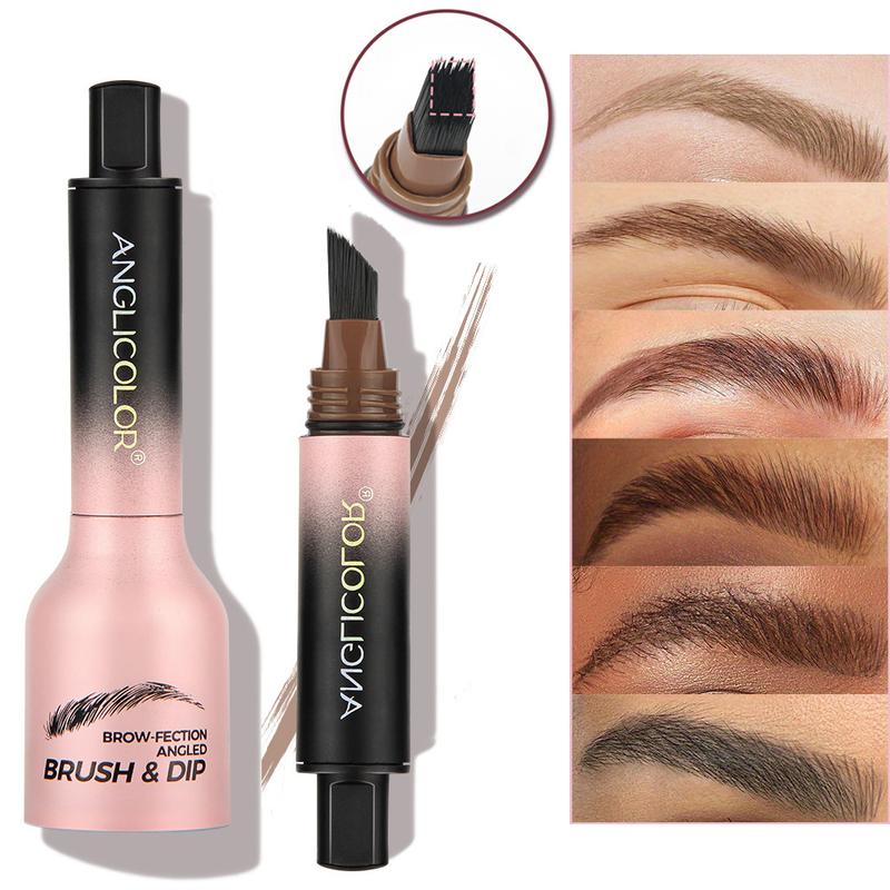 Long-Lasting Waterproof Liquid Eyebrow Tint with Brush - Smudge-Proof Brow Dye Cream for Natural & Defined Brows, Suitable for All Skin Types