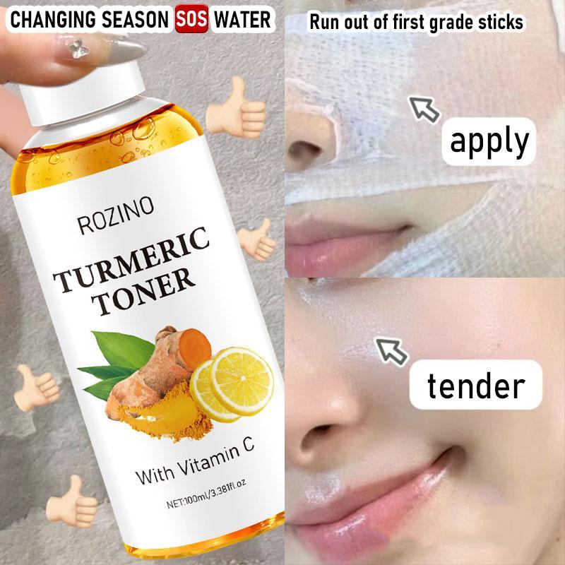 Turmeric Vitamin C Toner, Moisturizing & Hydrating Toner, Cleans Pores, Smoothing Skin Care Product for Women & Men