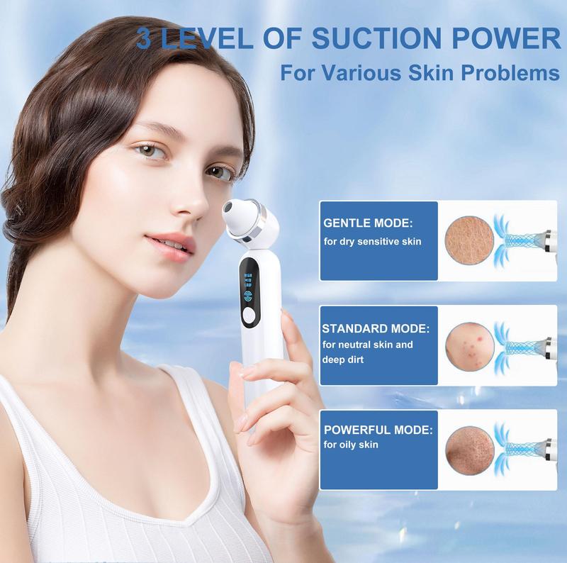 Visible Exfoliator black head Vacuum Cleaner, Skin Scrubber with Camera, Pore Cleaner with Three Modes, USB Rechargeable, Cleansing Skincare for All Gender