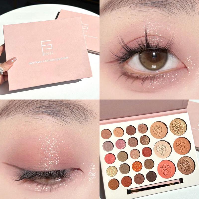 26-color Eyeshadow Palette, Matte And Glitter Eye Shadows Palette, Long Lasting Shimmering Eye Shadow Makeup Products For All Styles And Occasions