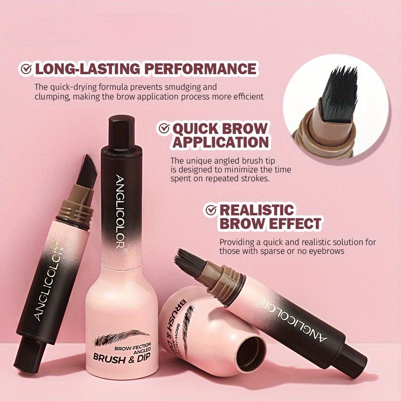 Long-Lasting Waterproof Liquid Eyebrow Tint with Brush - Smudge-Proof Brow Dye Cream for Natural & Defined Brows, Suitable for All Skin Types