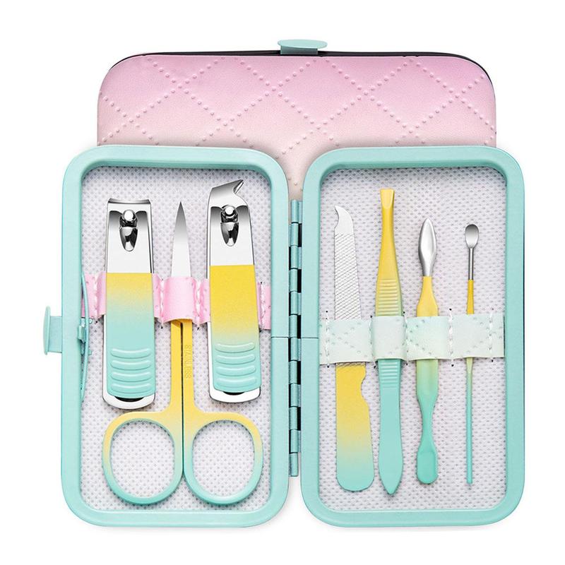 Compact Stainless Steel Nail Care Nail Clippers Set With Storage Case, 7pcs Portable Manicure Set, Professional Manicure Tool for Women & Men, Nail Art & Nail Care Tool, Nail Care Products, Christmas Gift