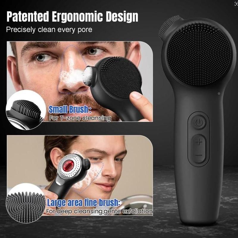 Rechargeable Electric Facial Cleansing Brush, Waterproof and Rechargeable Electric Face Scrubber for Men & Women, Exfoliating Massaging Brush for Facial Cleaning