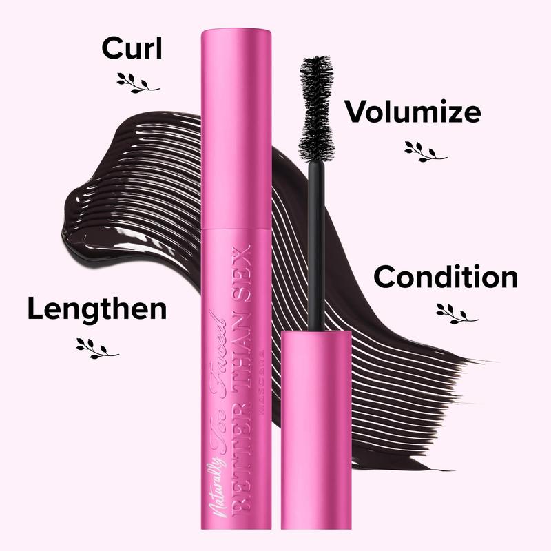 Too Faced Travel Size Naturally Better Than Sex Volumizing Lengthening 98% Naturally Derived Mascara