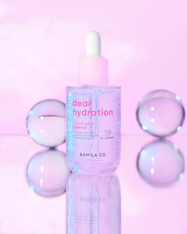 Dear Hydration Glow Crystal Essence with Pink Cactus and Pink Biome Lightweight Serum for Hydrating and Radiant Skin Serums Hyaluronic Moisture Skincare