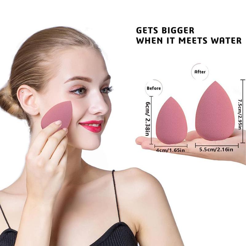 Makeup Sponge Set, 4 Counts Beauty Sponge Mixing Blender With 1 Count Storage Box, Perfect For Cream, Powder And Liquid