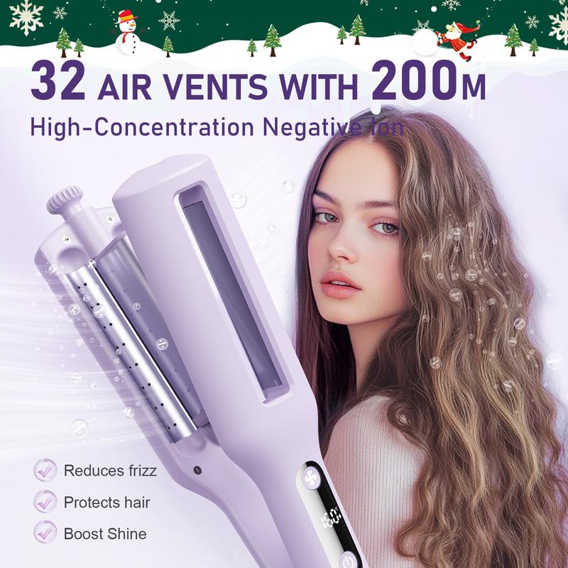 Adjustable Curling  Iron for Easy Comfort Styling Hair Wavers With Cool Airflow 4 in 1 Adjustable for Easy Comfort Styling Negative Ionic hairwaver comfortable handle the instyler curling irons Anti-Scald Dual