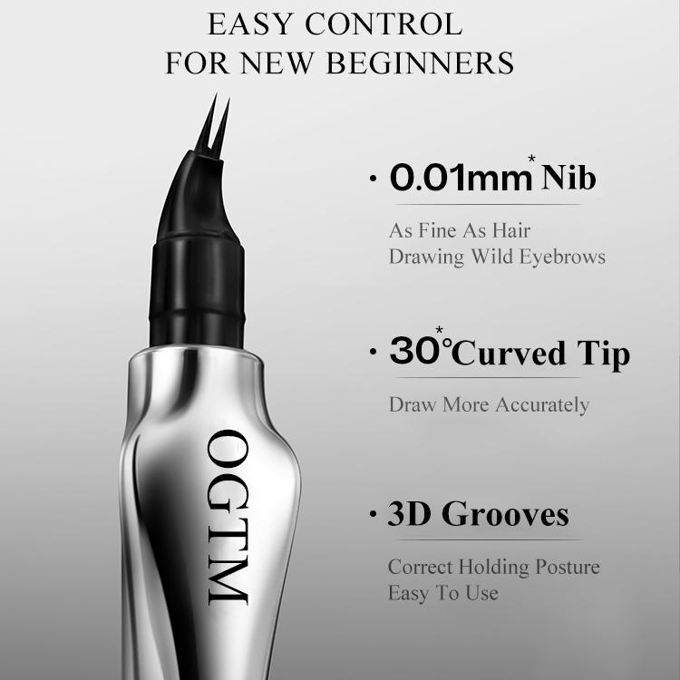 OGTM Micro-Fork Tips Microblading Eyebrow Pencil Long-lasting All Day Waterproof Non-fading Simulate Natural Eyebrows Liquid Brow Pen