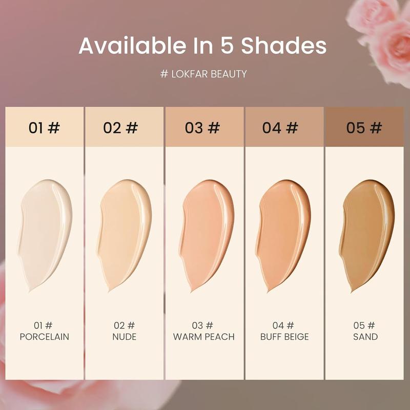 Airbrush Foundation Set with Soft Makeup Brush, [Light Weight], [Long Lasting], [Anti-aging Ingredient], [Oil Control Formula], Full Coverage Foundation for All Skin Type, 02# Nude