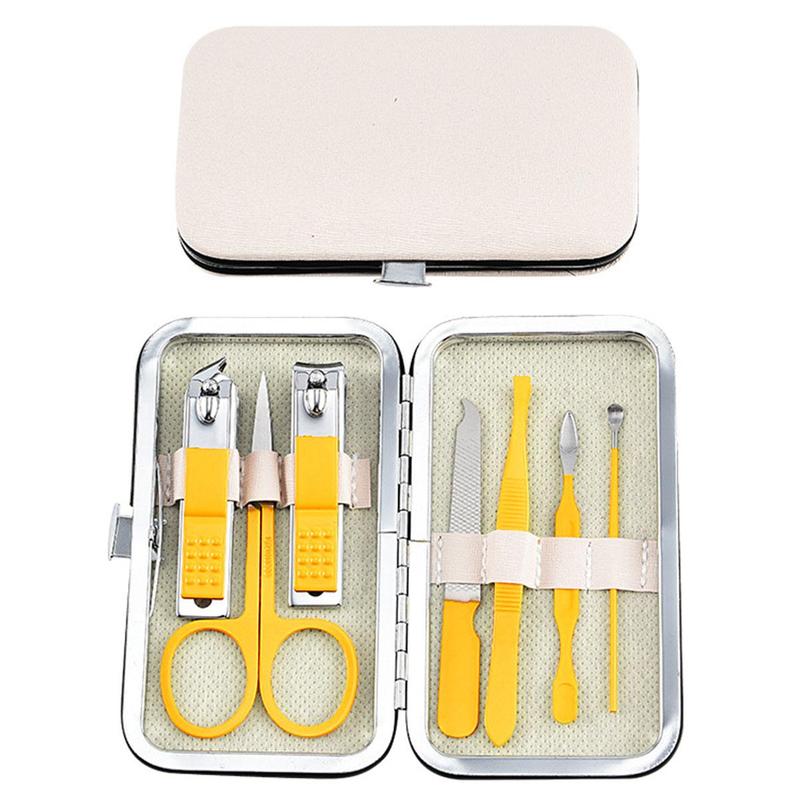 Compact Stainless Steel Nail Care Nail Clippers Set With Storage Case, 7pcs Portable Manicure Set, Professional Manicure Tool for Women & Men, Nail Art & Nail Care Tool, Nail Care Products, Christmas Gift