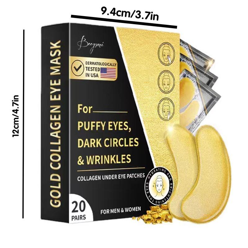 Collagen Eye Mask, 20 Pairs Eye Gel, Puffy Eyes & Dark Circles Treatment, Revitalize & Refresh Your Skin, Eye Care Product for Women & Men