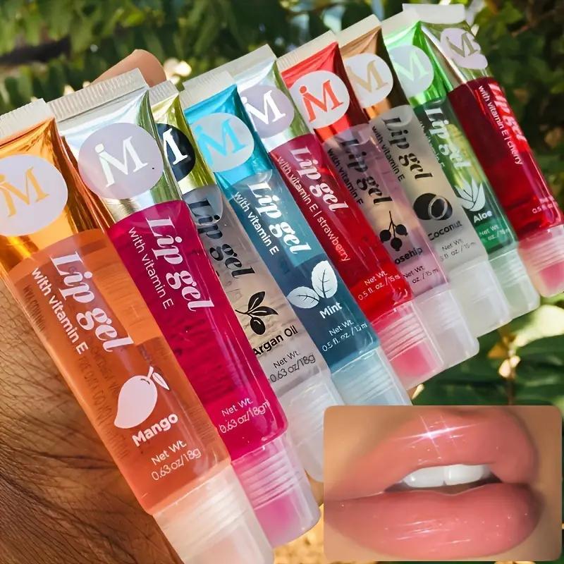 Moisturizing Clear Lip Gloss, 6 Counts set Hydrating Lip Oil, Coconut Flavor Lip Oils Gift Set, Lip Care Product for Women & Girls