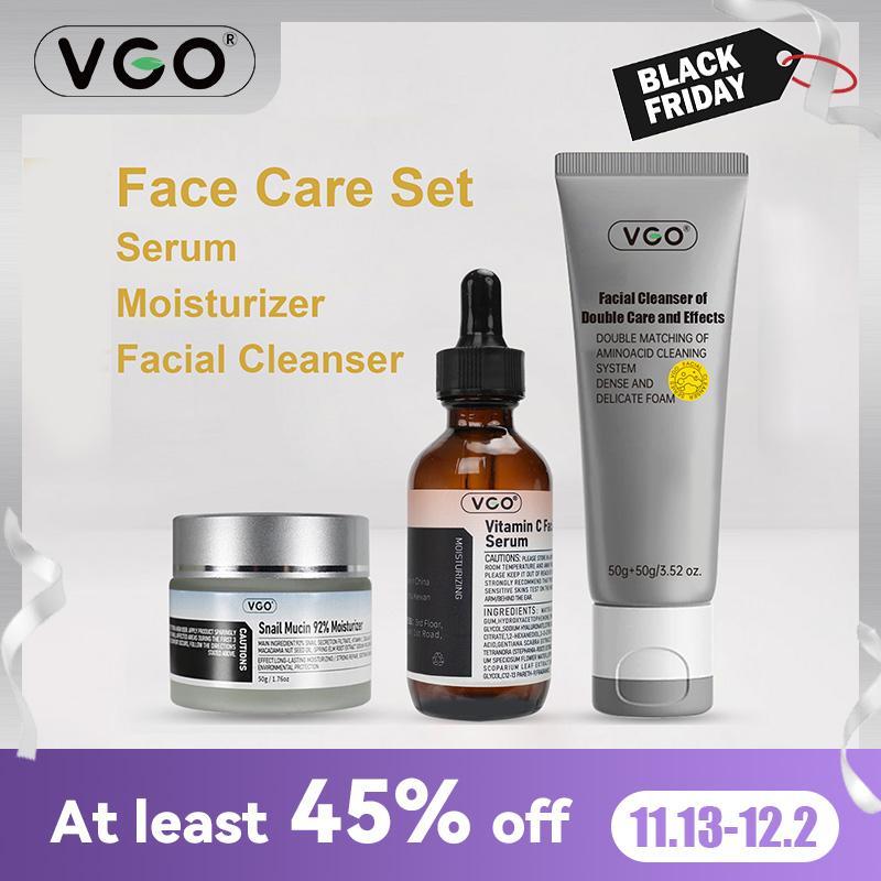 VGO-Skin Care Kits, Vitamin C Serum, Moisturizer, and Facial Cleanser - Comfort,Live Skincare Radiance-A Skin Repair Set Moisture Acne Hydrate vitamin c serum Vitamin C vgo  beauty