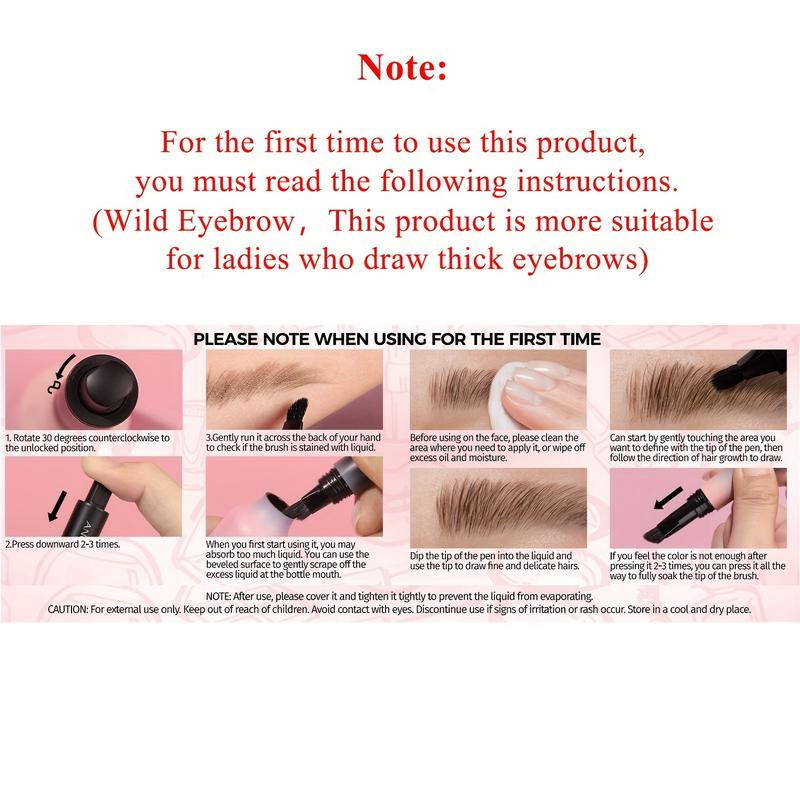 Long-Lasting Waterproof Liquid Eyebrow Tint with Brush - Smudge-Proof Brow Dye Cream for Natural & Defined Brows, Suitable for All Skin Types