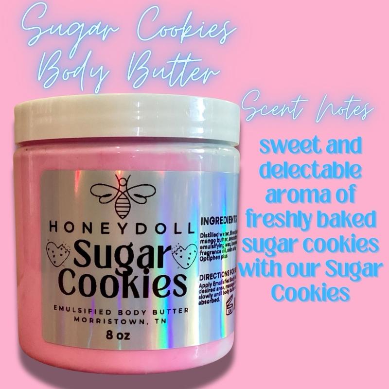 Sugar Cookies Emulsified Body Butter - Moisturizing and Scented - Body Care