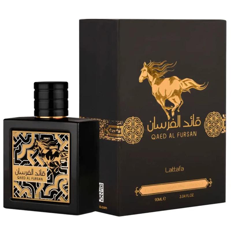 LATTAFA QAED AL FURSAN EDP 3.04FL.OZ Floral Fragrance Gift Perfume Scent Unisex Blend Eau De Parfum Pack Scented Aroma Cosmetic Cologne