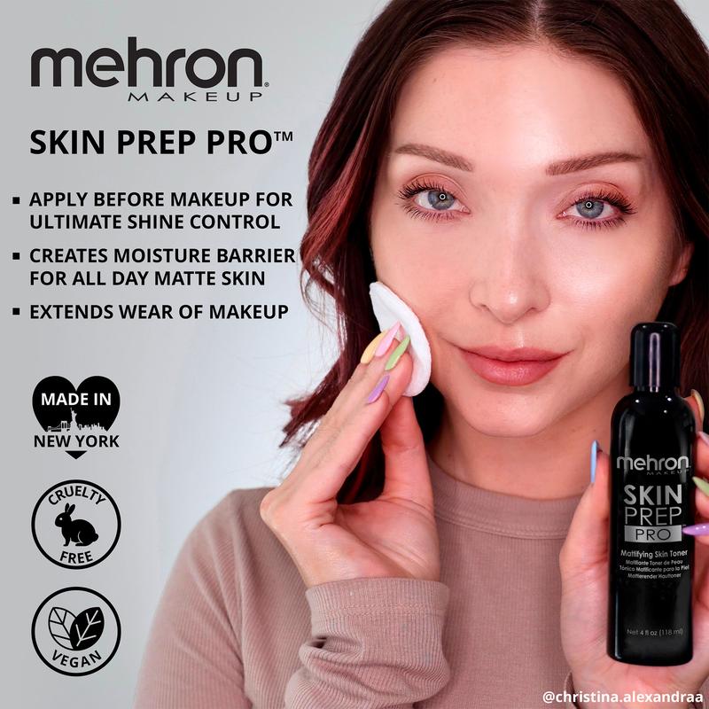 Mehron Skin Prep Pro - Pre Makeup Toner and Moisture Blocker