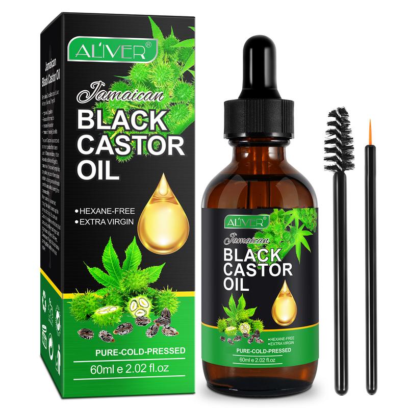 [LIVE-1] ALIVER Jamaican Black Castor Oil, Jamaican Castor Oil Organic Cold Pressed Unrefined, Castor Oil for hair&body 2.02 fl oz Haircare Comfort