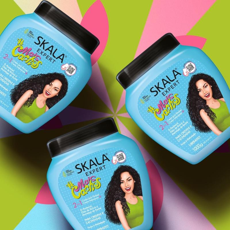 Skala Expert Blue Mais Cachos 35.2 oz (1000g) – Viral Brazilian Hair Cream for Curly Hair Haircare