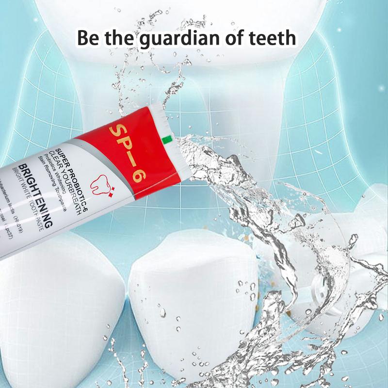 SP-6 Toothpaste Remove smoke stains, Oral Health Management,Fresh Breath,Probiotic Toothpaste for Oral Health Management, with Sodium Saccharin and Lactobacillus,Hydroxyapatite, Whitening Toothpaste Fresh Breath whitening  toothpaste