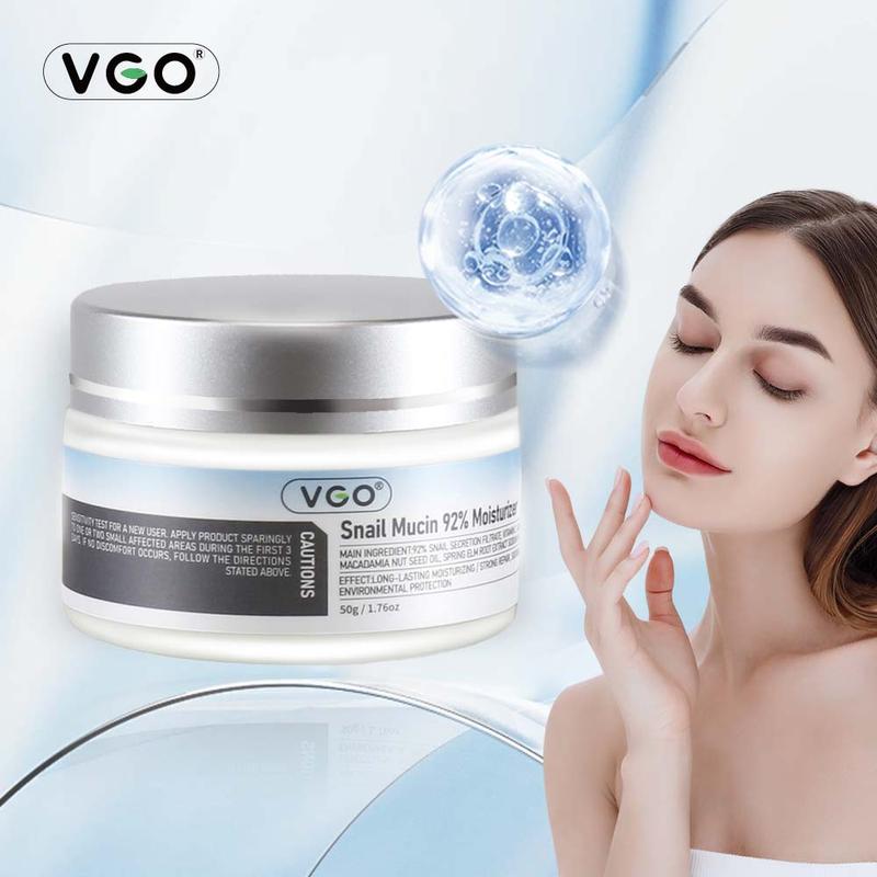 VGO Skin Set: Vitamin C Serum, Moisturizer, Cleanser. For sensitive skin. Cleanse, Moisturize, Repair. Clear  Smooth Acne Gentle Moisture