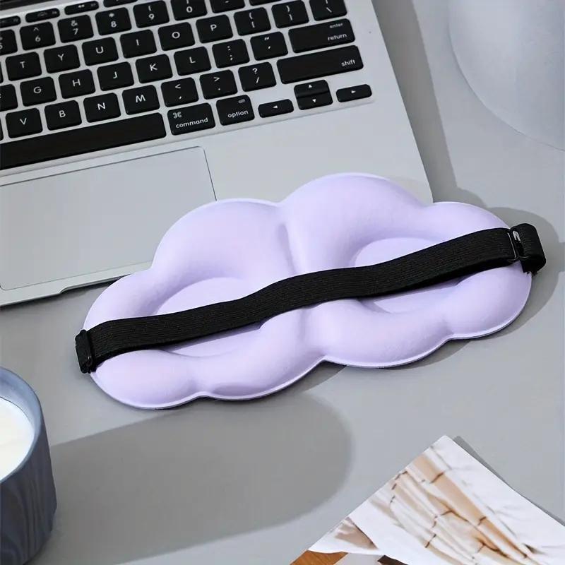 1 Count Cloud Shaped Sleep Eye Mask, Soft & Comfortable Eye Patch, 3D Blackout Eye Mask For Sleeping, Travel, Nap