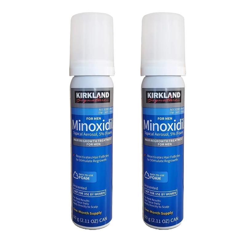 Kirkland Minoxidil 5% Foam for Men Hair Regrowth Treatment, 2 Month, Hair Care Comfort, Best for Hair Loss Treatment