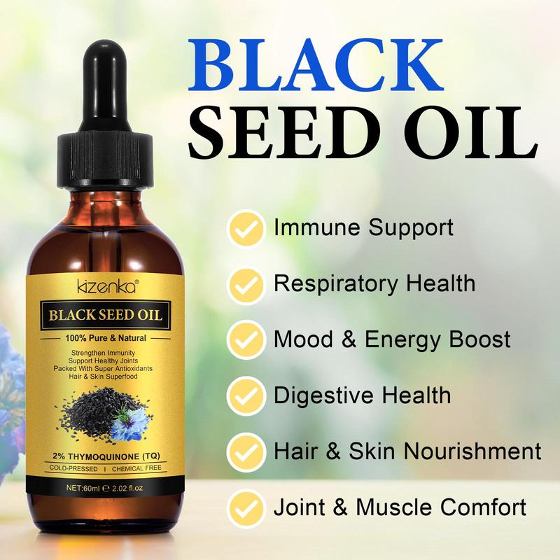 Black Seed Oil, 1 Box Moisturizing Hair Oil, Natural Hair Care Oil for Dry & Damaged Hair, Hair Care & Styling Product for Women & Men