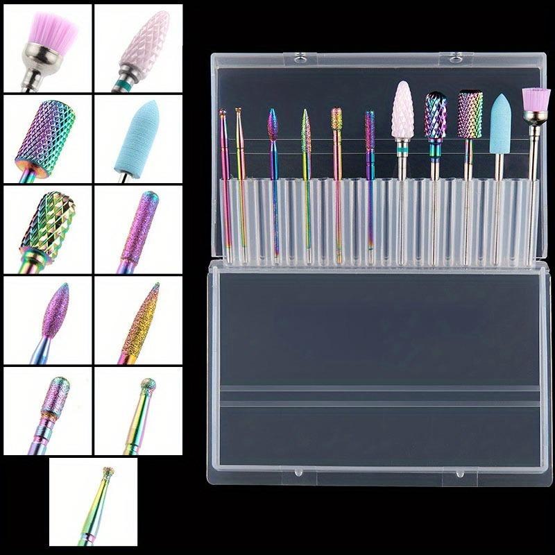 Professional Nail Drill Bits Set, 11pcs set Tungsten Carbide Nail Drill Bits, Poly Gel Cuticle Remove Manicure Pedicure Shaping Tools