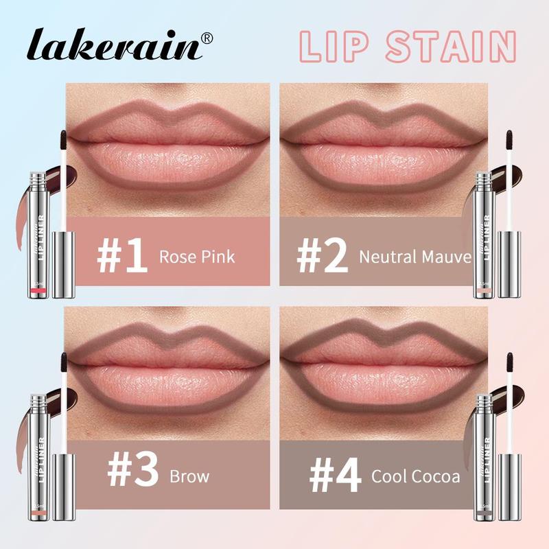 Long Lasting Lip Liner, 4 Counts set Waterproof Lip Liner, Easy To Apply, Matte Lipstick, Makeup Accessories for Girls and Women