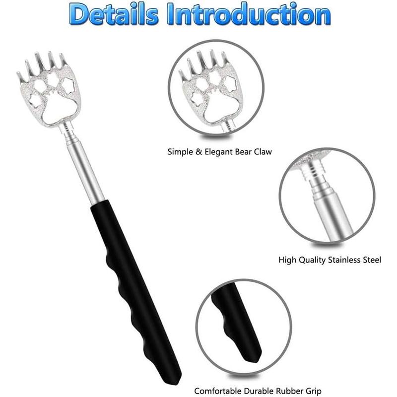 Retractable Back Scratcher, 3pcs set Telescopic Bear Claw Design Back Scratching Stick, Manual Massage Tool for Back & Body