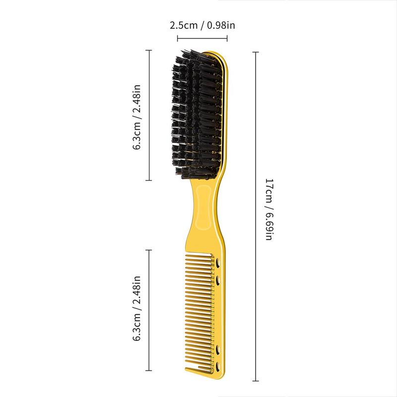 Double-sided Beard Comb, Professional Hair Brush, Beard Brush Mustard Brush for Men, Stylists, Barber, for Wet and Dry Hairdressing and Beard Styling