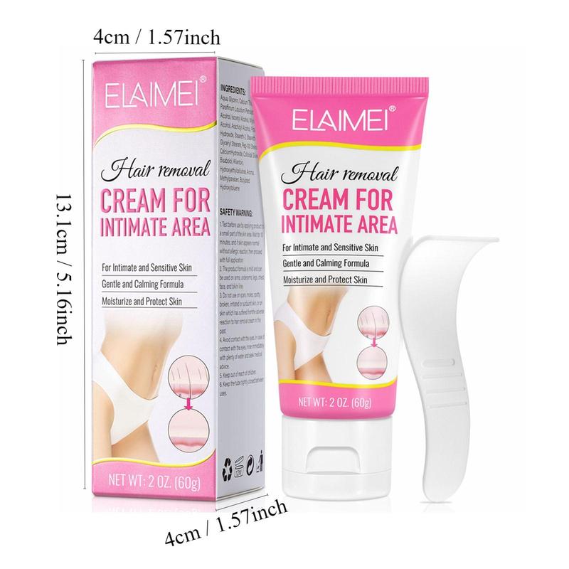 Hair Removal Cream with Scraper, 1 Box Intimate Hair Removal Cream for Women, Gentle Hair Removal Lotion for Bikini Area, Legs, Underarms, Body Care Product