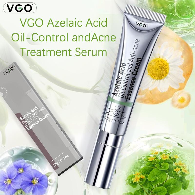 VGO Relief Facial Serum Remove a_c_n_e Essence Face Serum, 12ml   0.4oz -B Acne Azelaic Acid Moisturize Pore Sensitive Skin Repair Comfort pm skincare Repair Comfort Retinol Moisturize skincare Sunscreen Skincare products