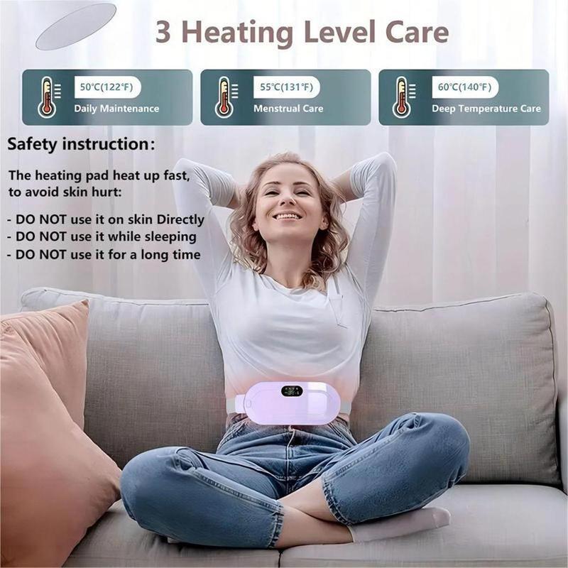 Electric Belly Warming Belt, 1 Count Portable Cordless Massage Abdomen Waist Belt, Body Care Waist Heating Pad For Women, Birthday Gifts