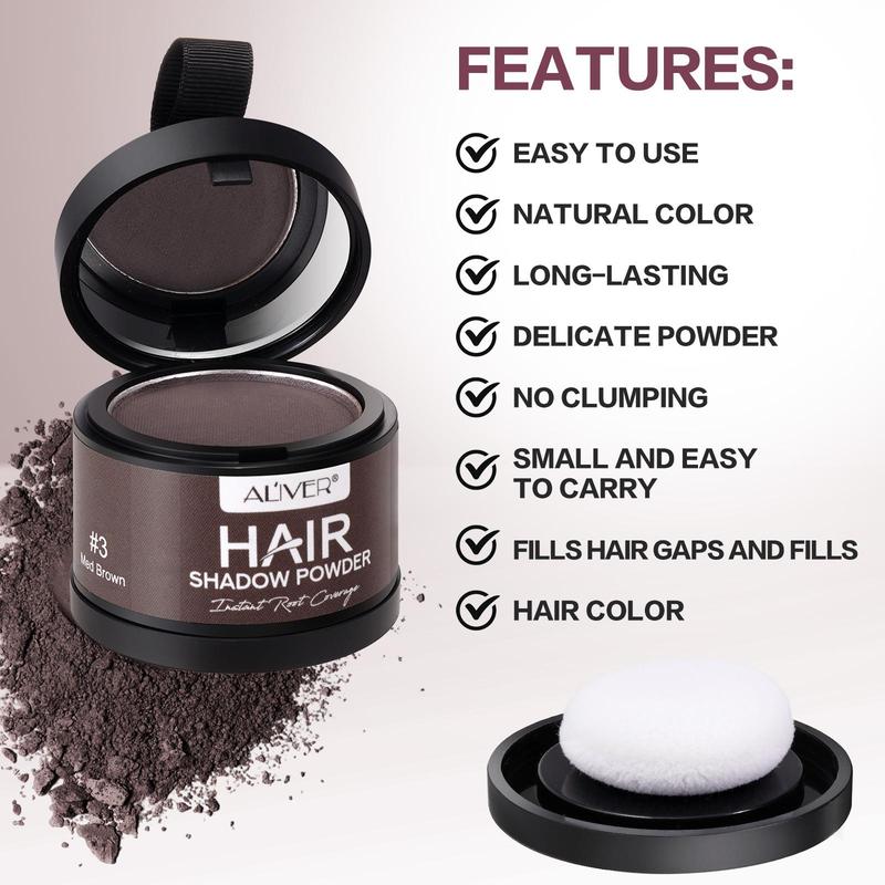 Hairline Powder with Mirror & Sponge Applicator, Waterproof & Sweat-proof Hair Styling Powder, Hair Styling Products, Christmas Gift